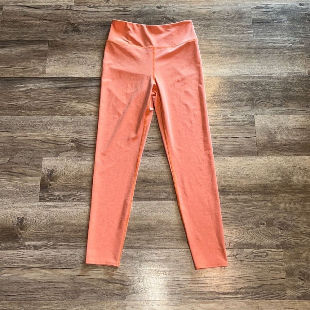 TWENTY HOT CORAL SKY HIGH WAIST LEGGINGS SMALL - Picture 2 of 5